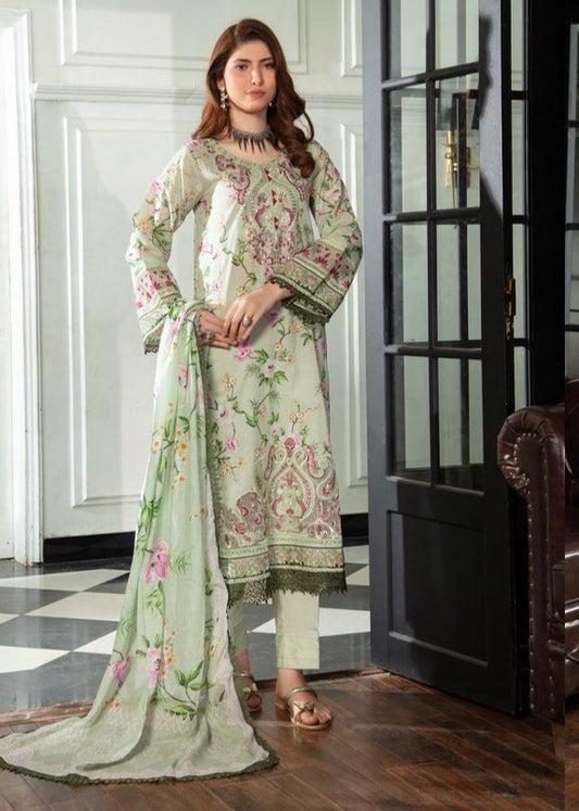 MCSZ123-PREMIUM EMBROIDERED LAWN SUIT