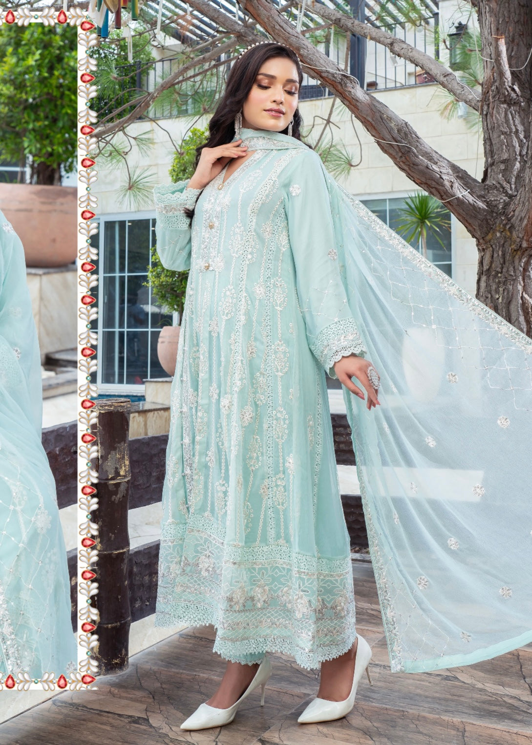 MCAN707-PREMIUM CHIFFON GOWN