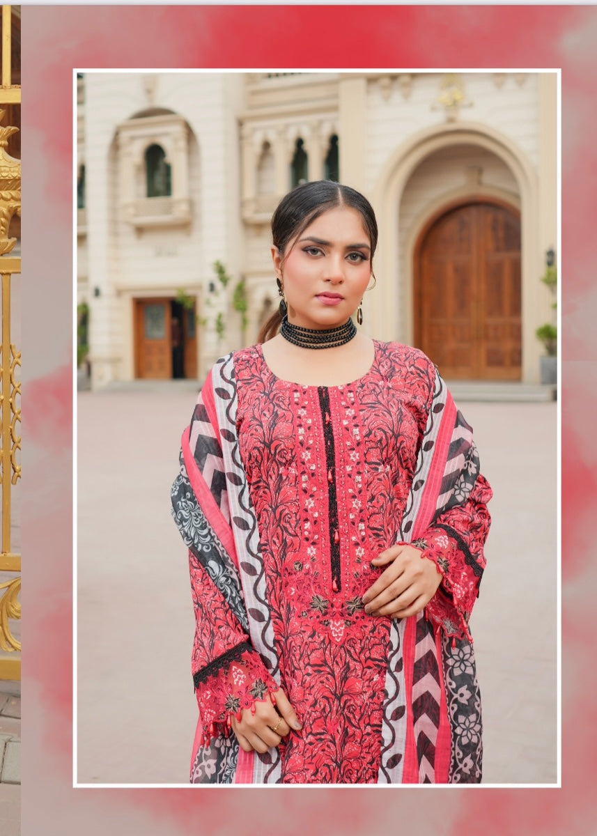 MCMR305-EMBROIDERED LAWN SUIT