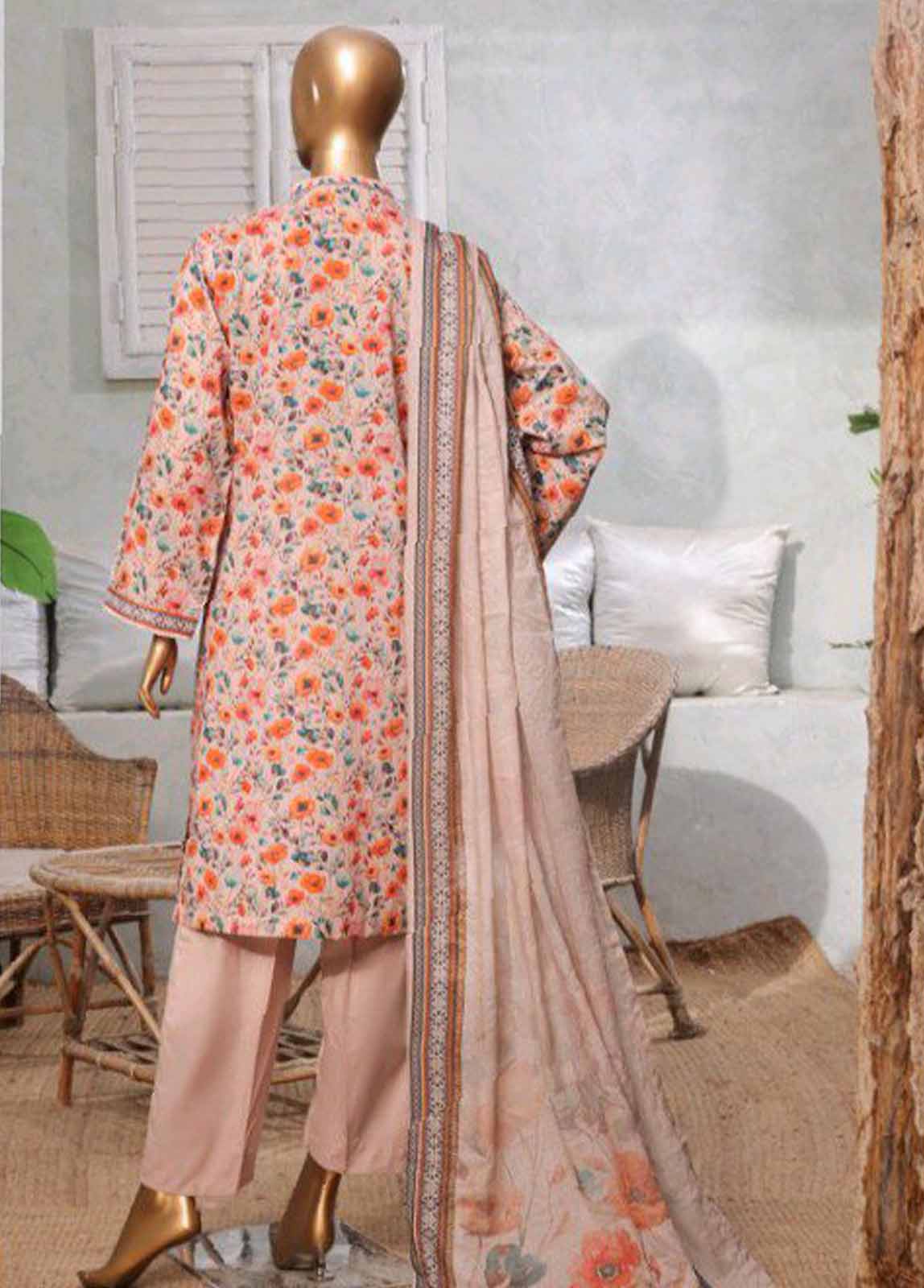 MCBS804-PRINTED LAWN SUIT