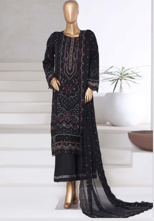 MCSBAF102-PREMIUM CHIFFON EMBROIDERED SUITS