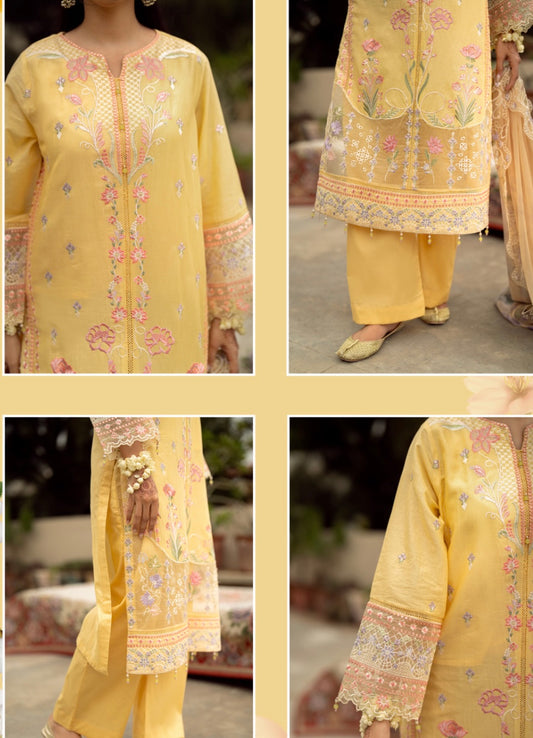 MCGZ143-PREMIUM EMBROIDERED LAWN SUIT
