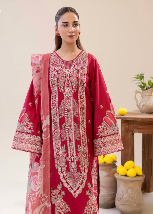 MCAD114-PREMIUM COTTON EMBROIDERED SUIT