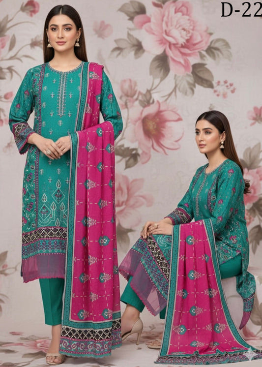 MCD153-PRINTED COTTON SUIT