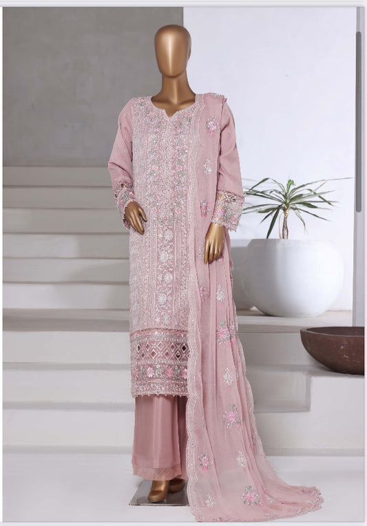 MCSBAF104-PREMIUM CHIFFON EMBROIDERED SUITS