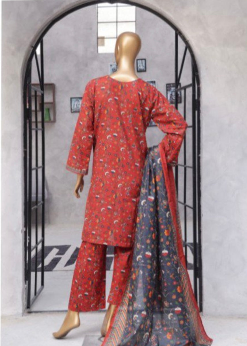 MCBS802-PRINTED LAWN SUIT