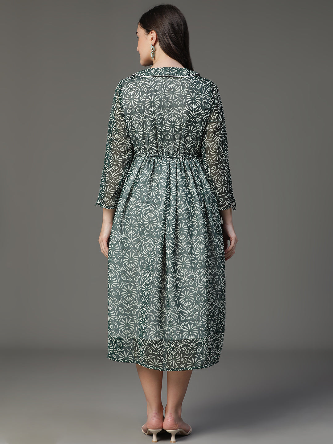 MCALM-2506 Georgette Printed Flared Dress