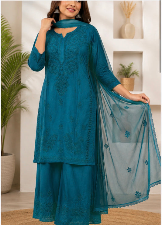 MCCK110-PREMIUM CHIKANKARI KURTI SET