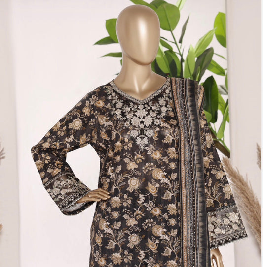 MCBS878-PREMIUM EMBROIDERED LAWN SUIT