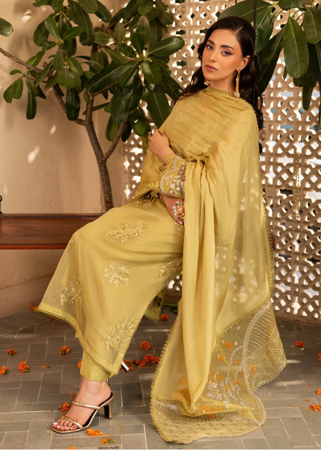 MCZH209-PREMIUM ORGANZA SUIT