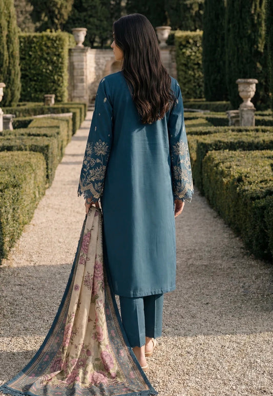 MCZB139-PREMIUM EMBROIDERED LAWN SUIT