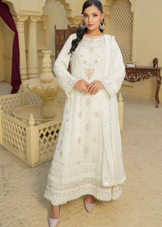 MCAG424-CHIFFON EMBROIDERED GOWN