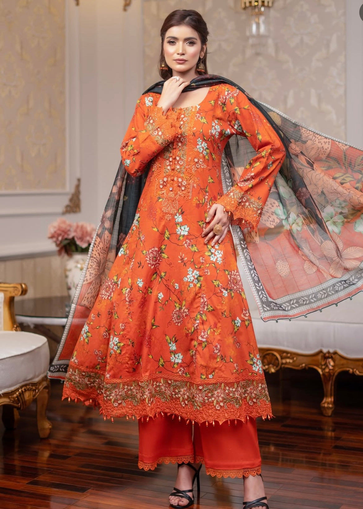 MCMR401-EMBROIDERED FROCK SUIT