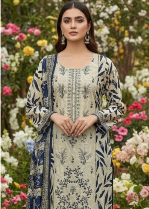 MCD117-PRINTED COTTON SUIT