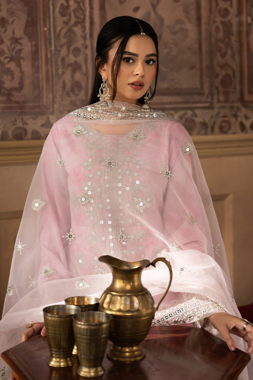 MCEZ106-EMBROIDERED SILK LAWN