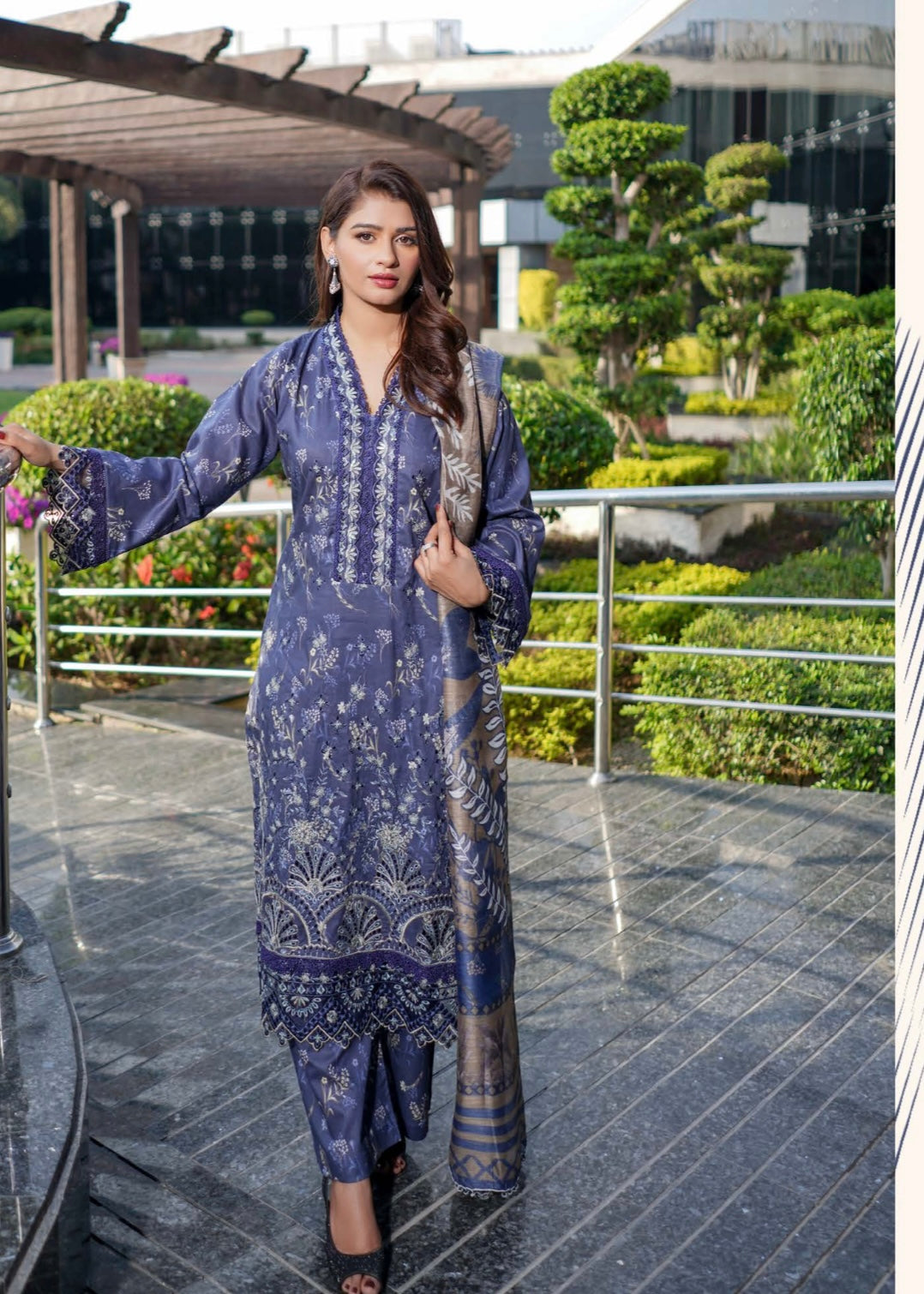 MCMR110-EMBROIDERED LAWN SUIT