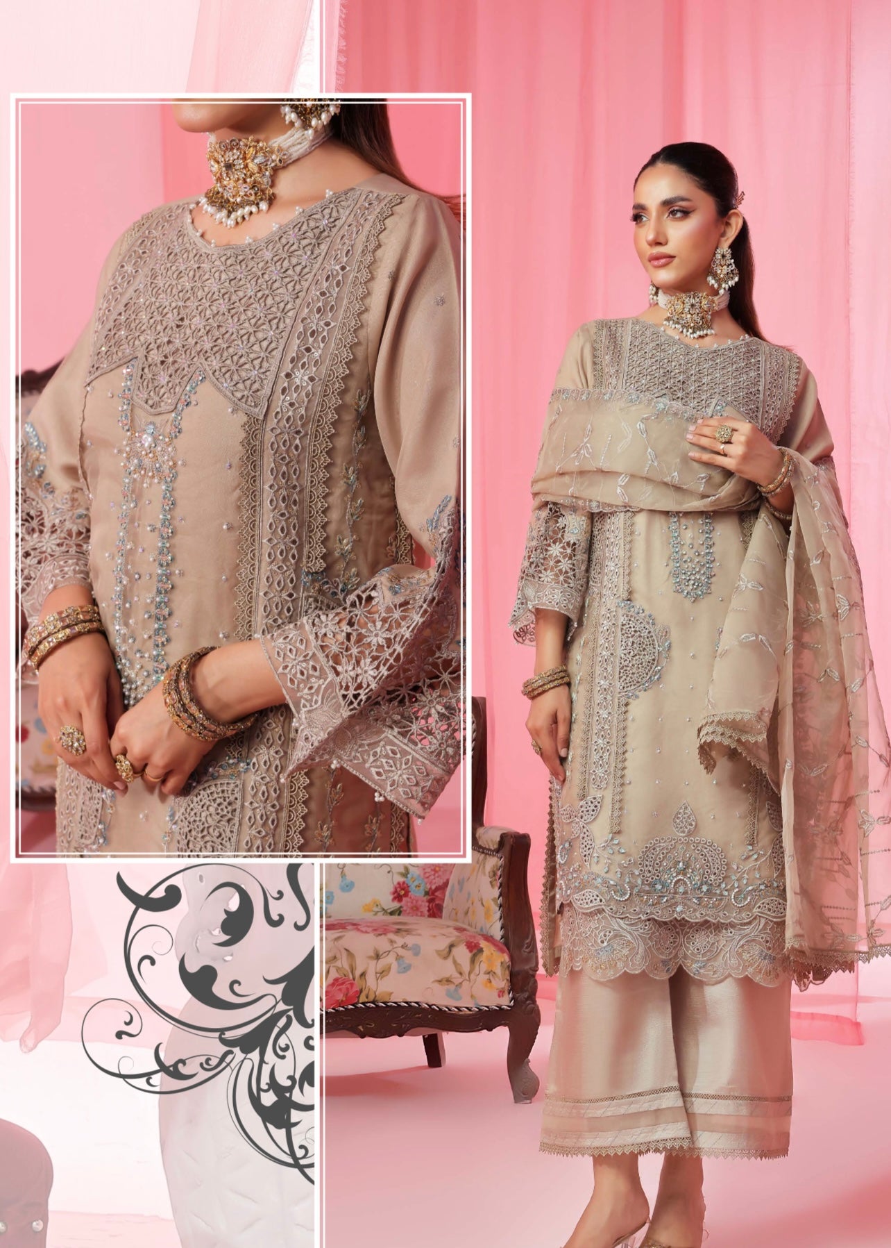 MCGZ105-ORGANZA FESTIVE COLLECTION