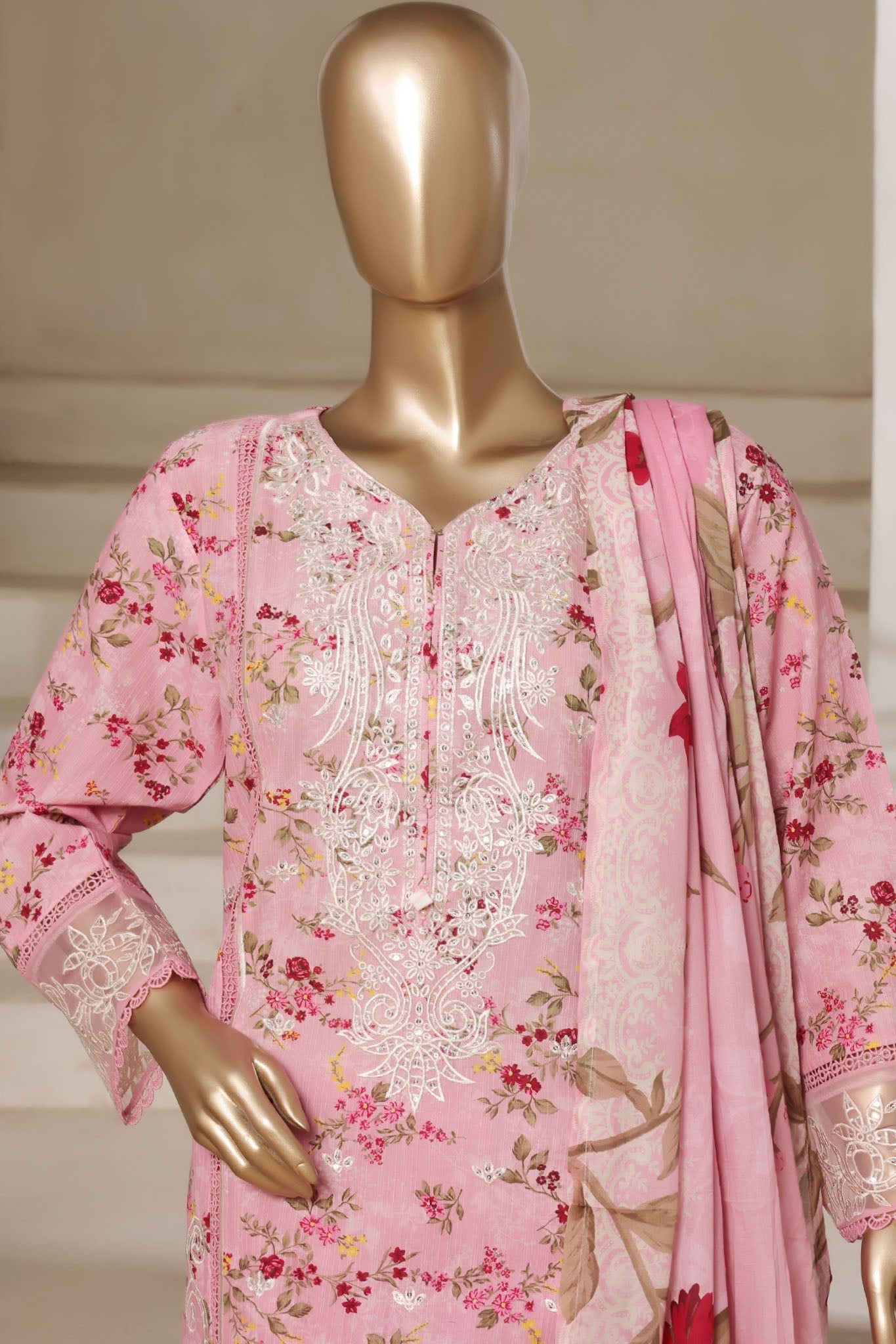 MCSBS103-PREMIUM EMBROIDERED LAWN SUIT