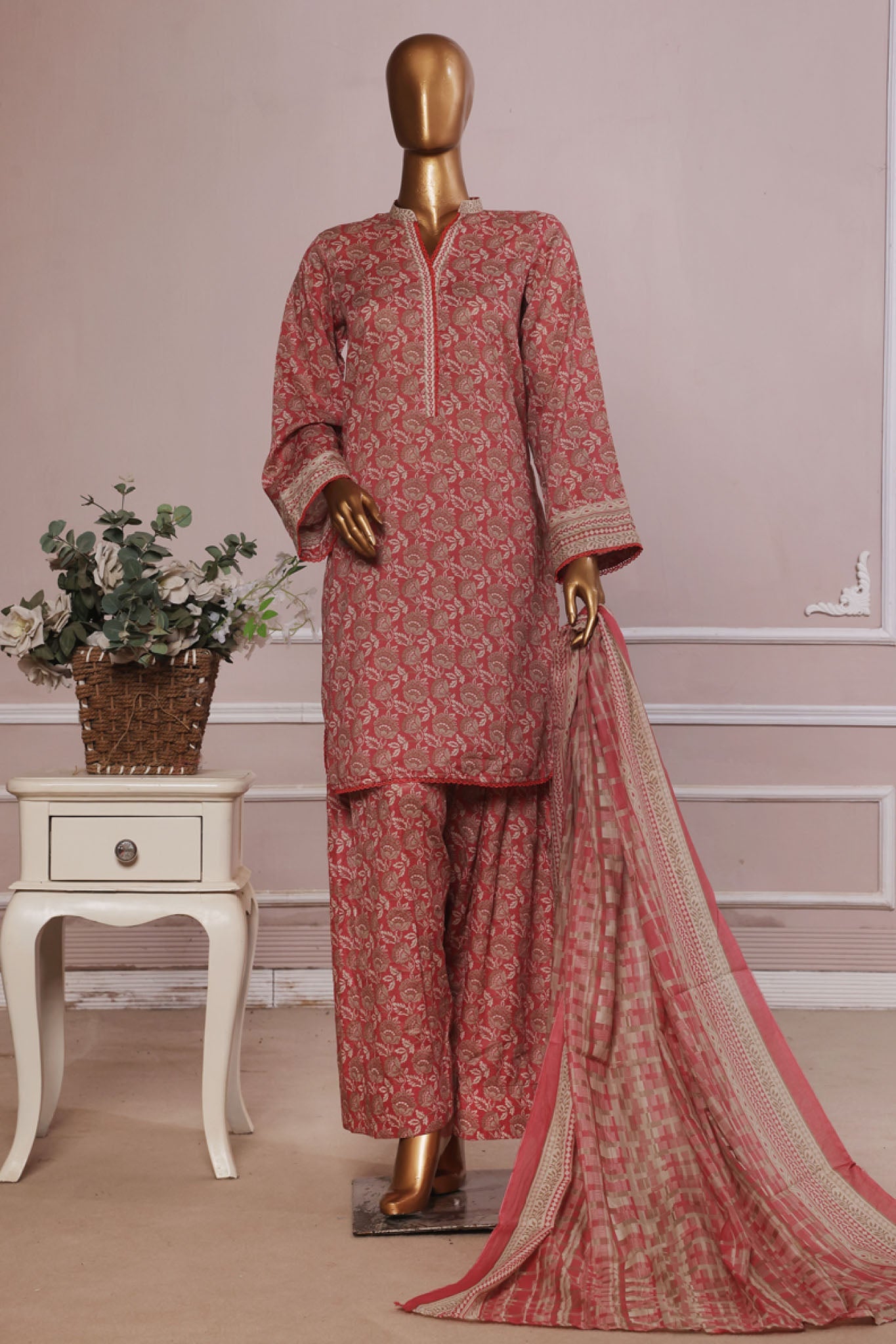 MCBSF104-PRINTED LAWN WITH FARSHI SHALWAR