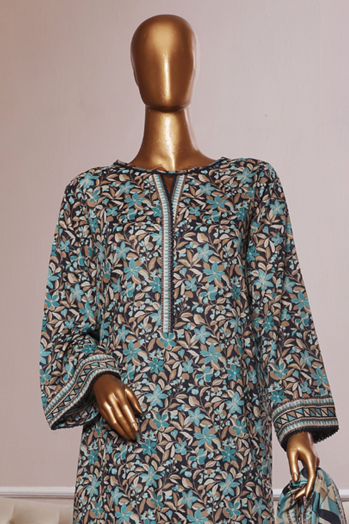 MCBSF109-PRINTED LAWN WITH FARSHI SHALWAR