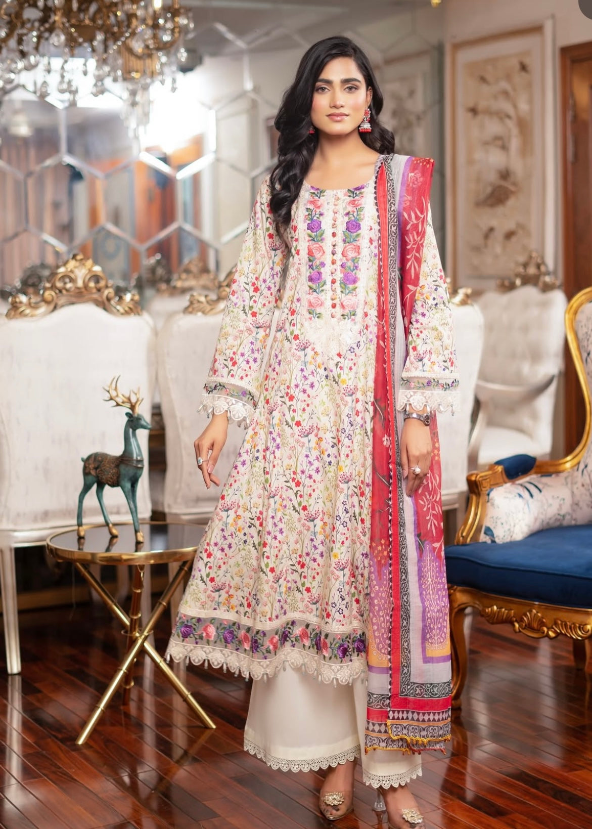 MCMR407-EMBROIDERED FROCK SUIT