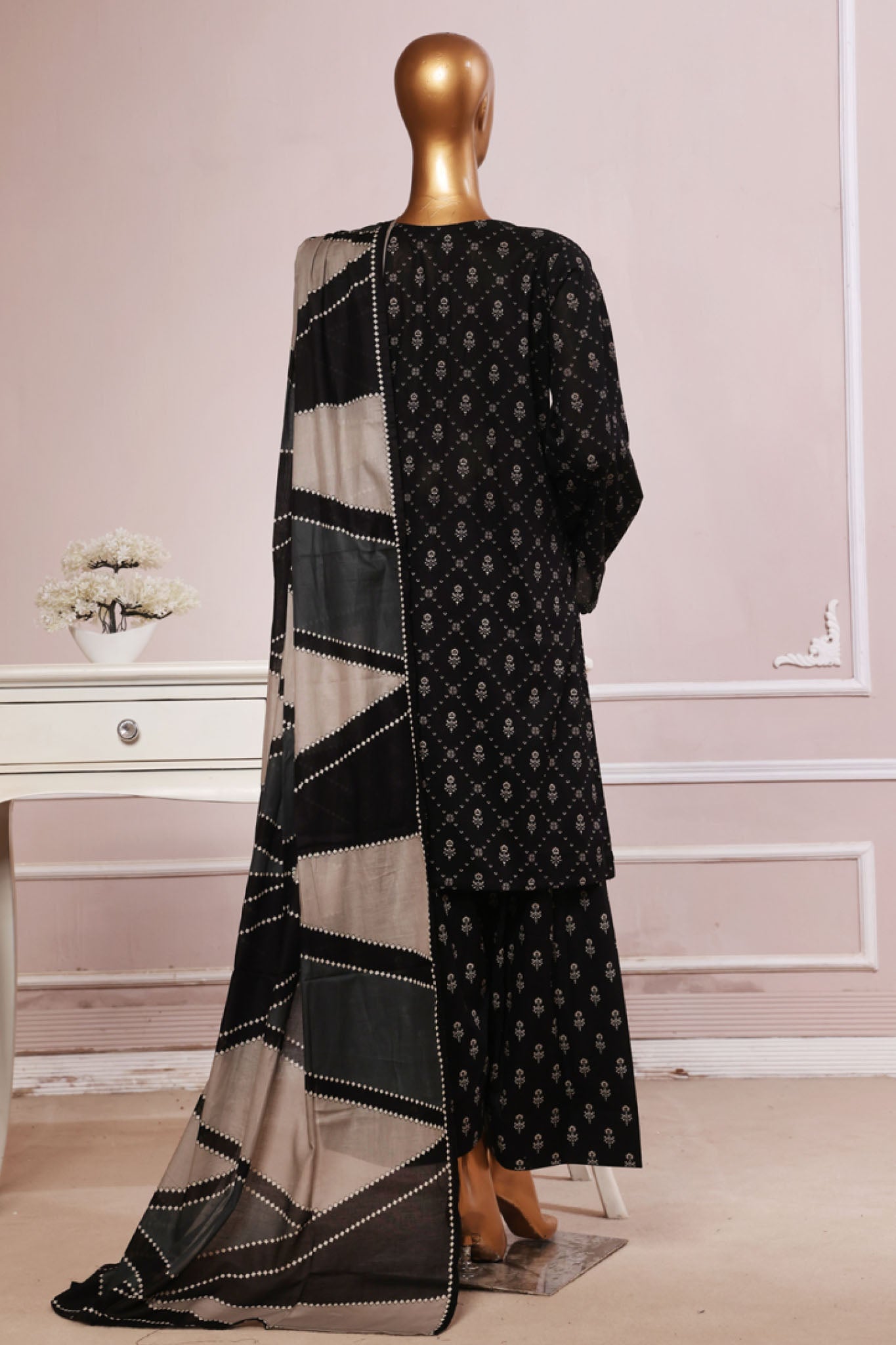 MCBSF110-PRINTED LAWN WITH FARSHI SHALWAR