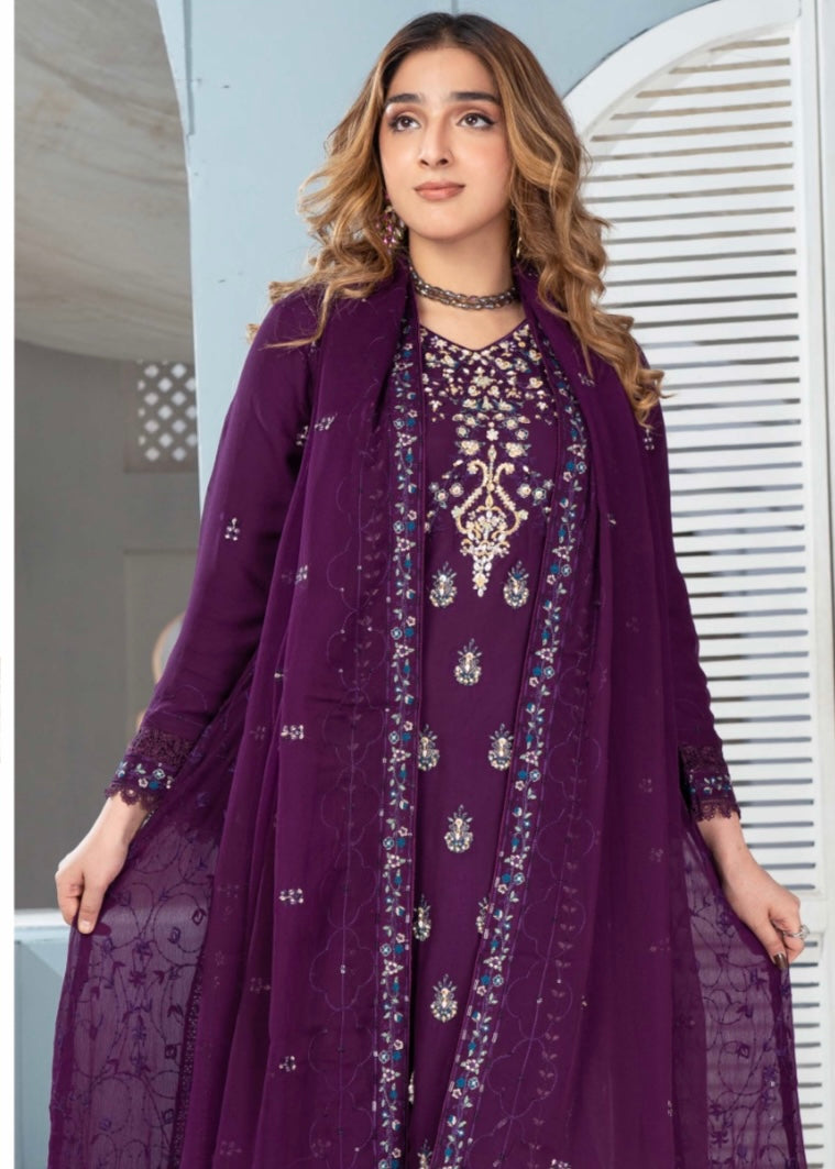 MCAN505-PREMIUM CHIFFON GOWN