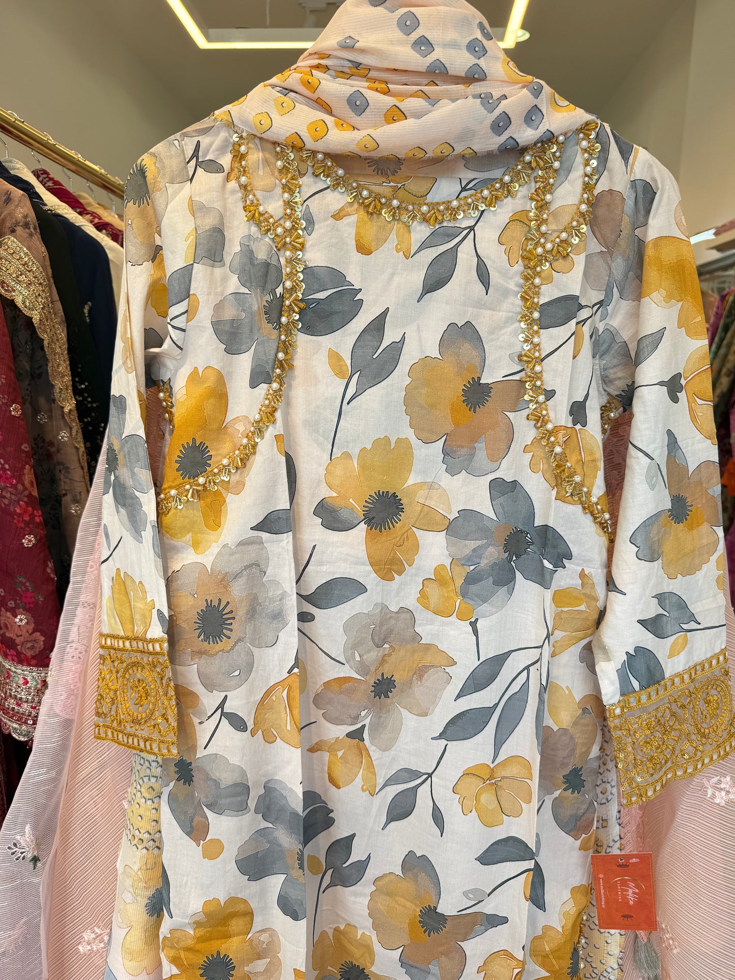 MCMH117-EMBROIDERED LAWN SUIT