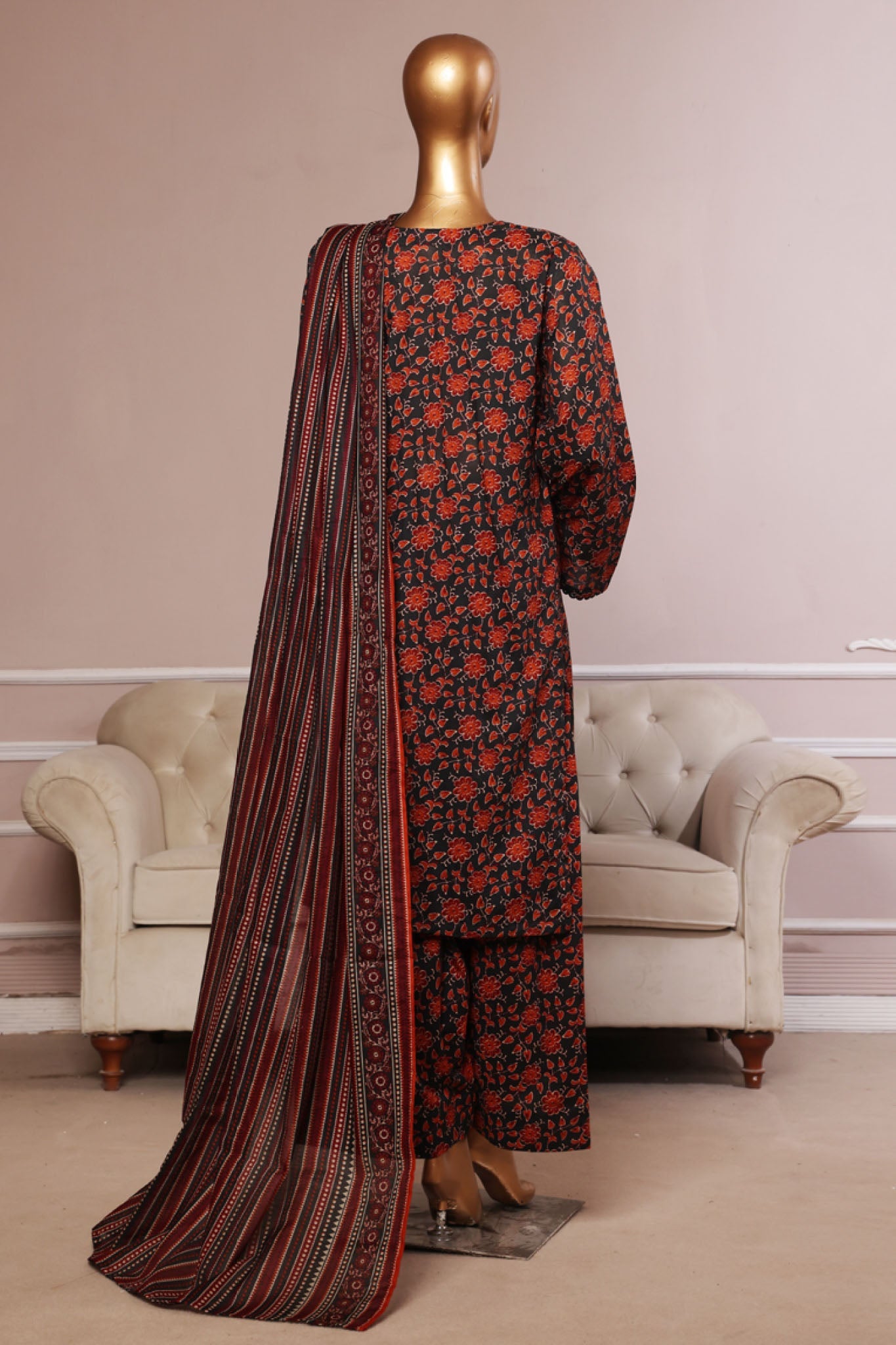 MCBSF108-PRINTED LAWN WITH FARSHI SHALWAR