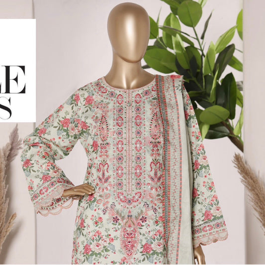 MCBS872-PREMIUM EMBROIDERED LAWN SUIT