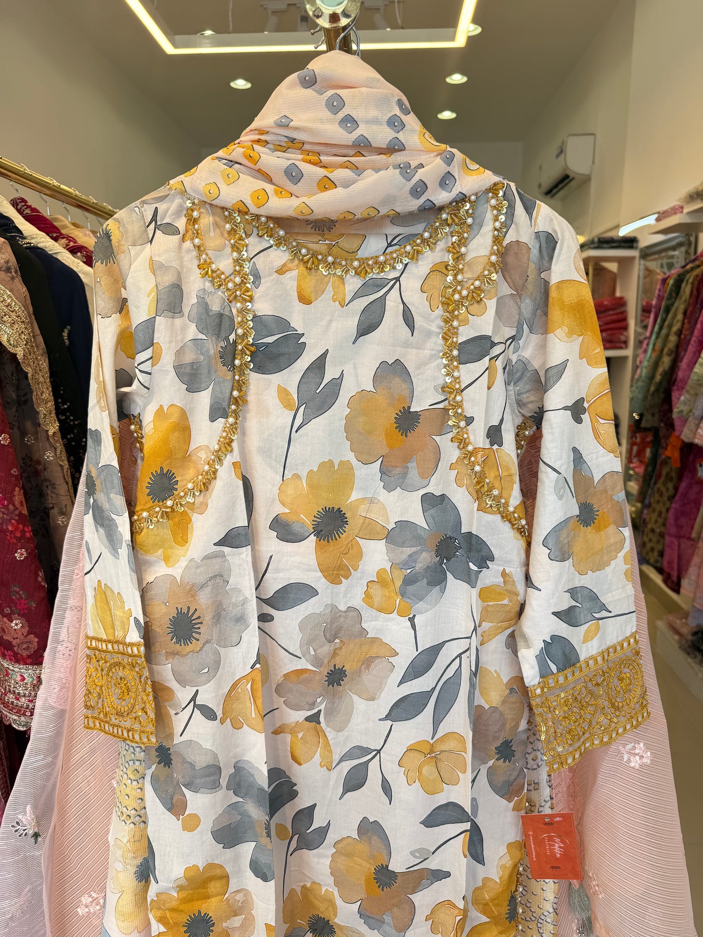 MCMH117-EMBROIDERED LAWN SUIT
