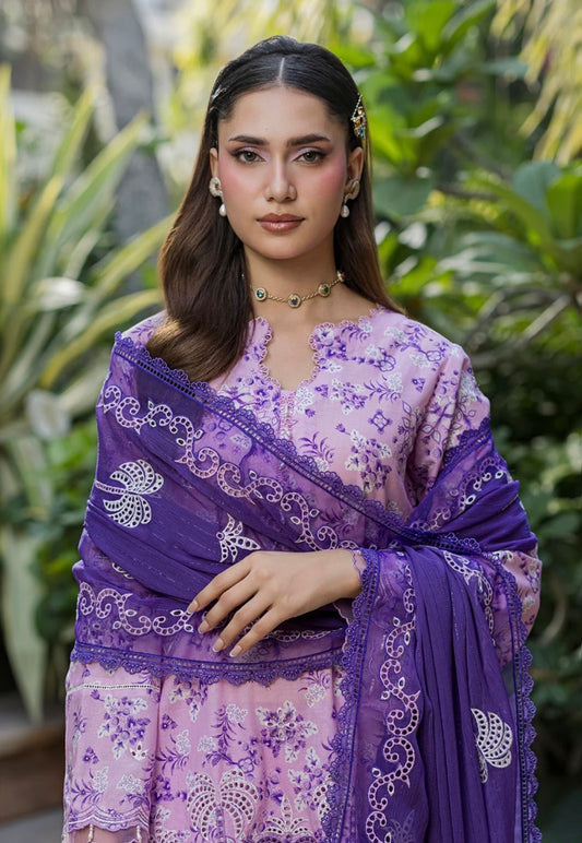 MCZB129-PREMIUM EMBROIDERED LAWN SUIT