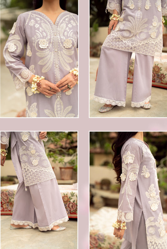 MCGZ144-PREMIUM EMBROIDERED LAWN SUIT