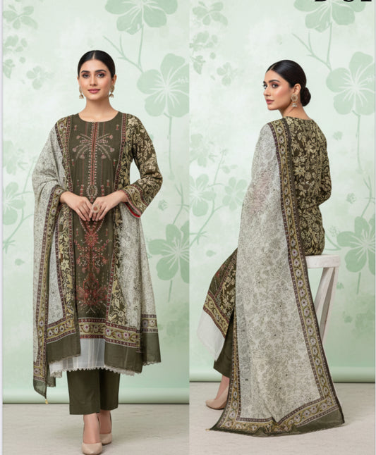 MCD149-PRINTED COTTON SUIT