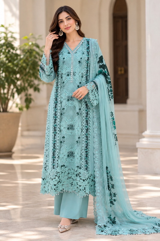 MCAL135-LUXURY CHIFFON SUIT