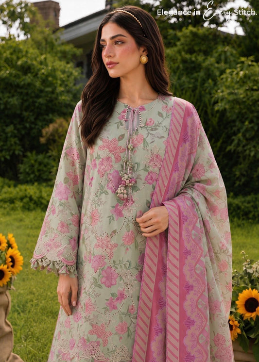 MCZB127-PREMIUM EMBROIDERED LAWN SUIT