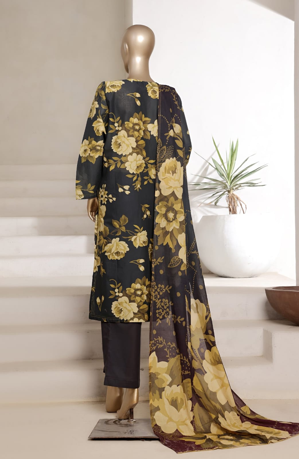 MCSB707-PRINTED LAWN SUIT
