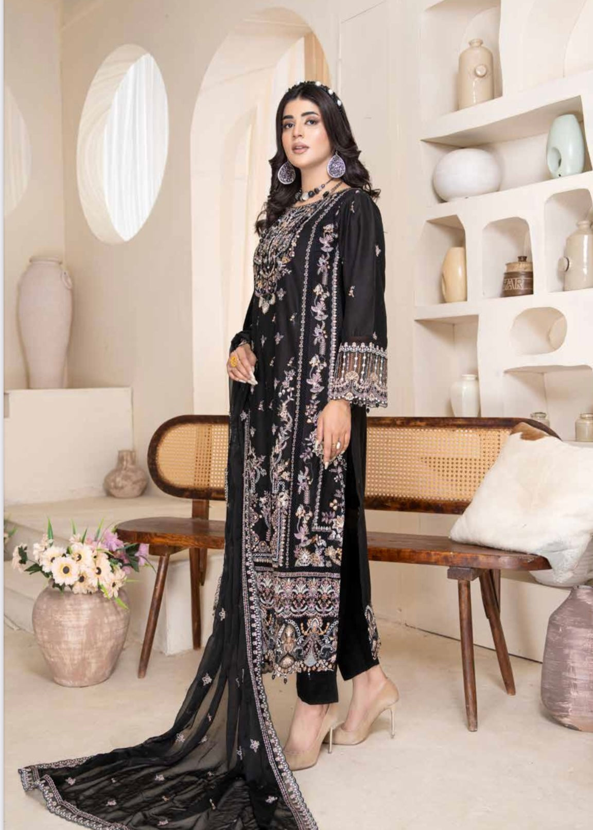 MCAJ106-PREMIUM EMBROIDERED SUIT