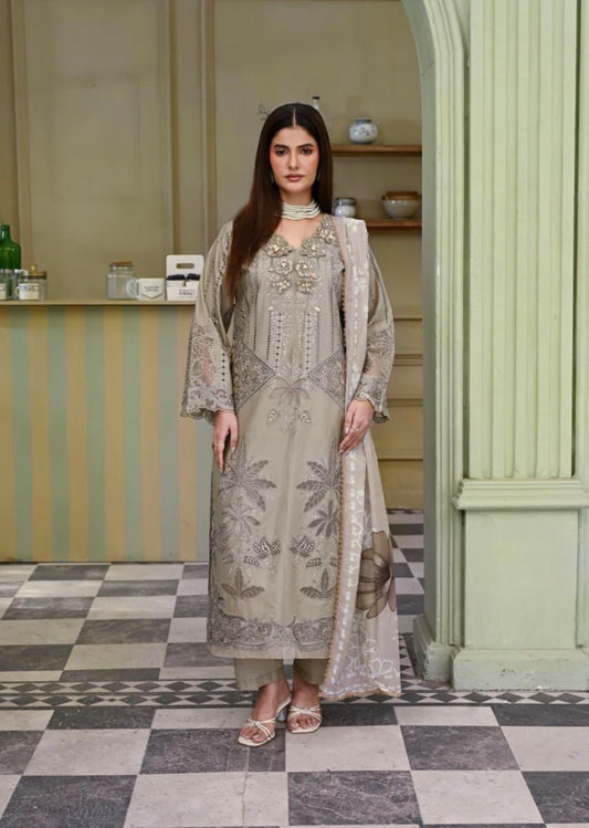 MCHA127-PREMIUM EMBROIDERED COTTON SUIT