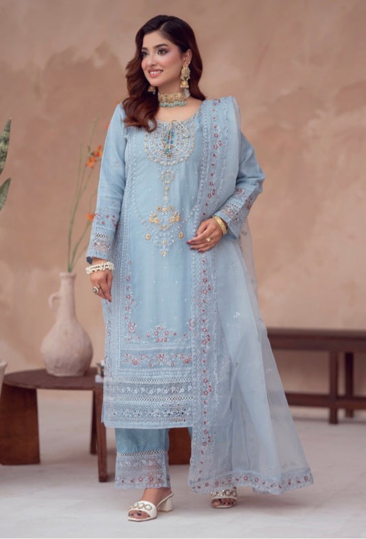 MCBN228-LUXURY ORGANZA SUITS