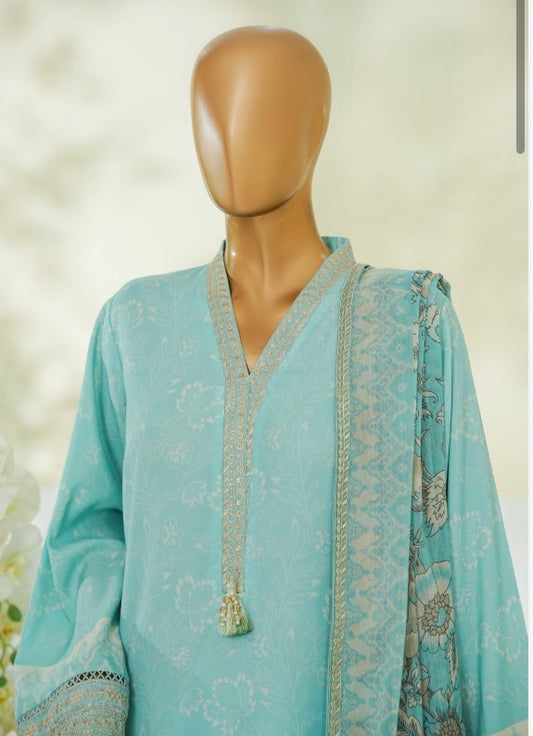 MCBS112-PREMIUM LAWN SUIT WITH CHIFFON DUPATTA