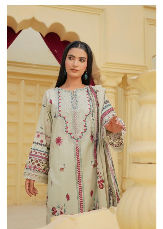 MCAG428-PREMIUM EMBROIDERED LAWN SUIT