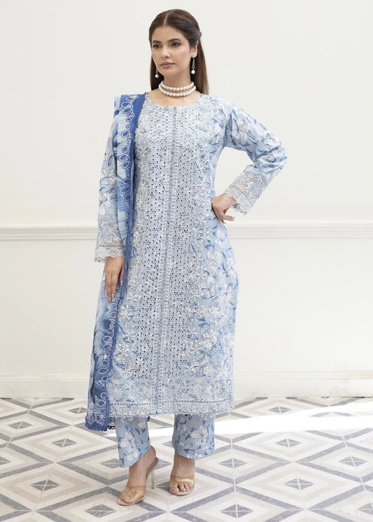 MCHA114-PREMIUM EMBROIDERED COTTON SUIT