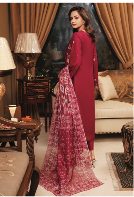 MCMR533-PREMIUM EMBROIDERED LAWN SUIT