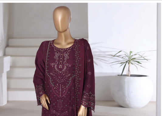 MCSBAF103-PREMIUM CHIFFON EMBROIDERED SUITS