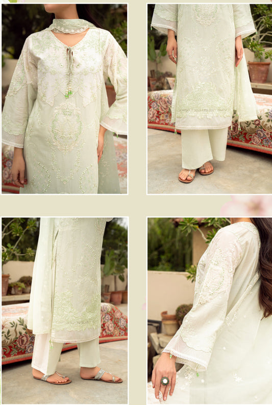 MCGZ147-PREMIUM EMBROIDERED LAWN SUIT