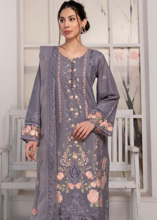 MCMU145-LUXURY EMBROIDERED LAWN SUIT