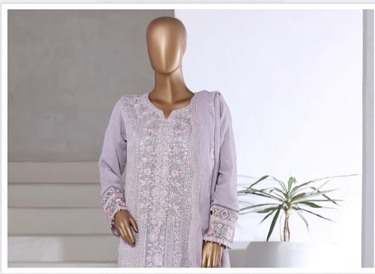 MCSBAF101-PREMIUM CHIFFON EMBROIDERED SUITS