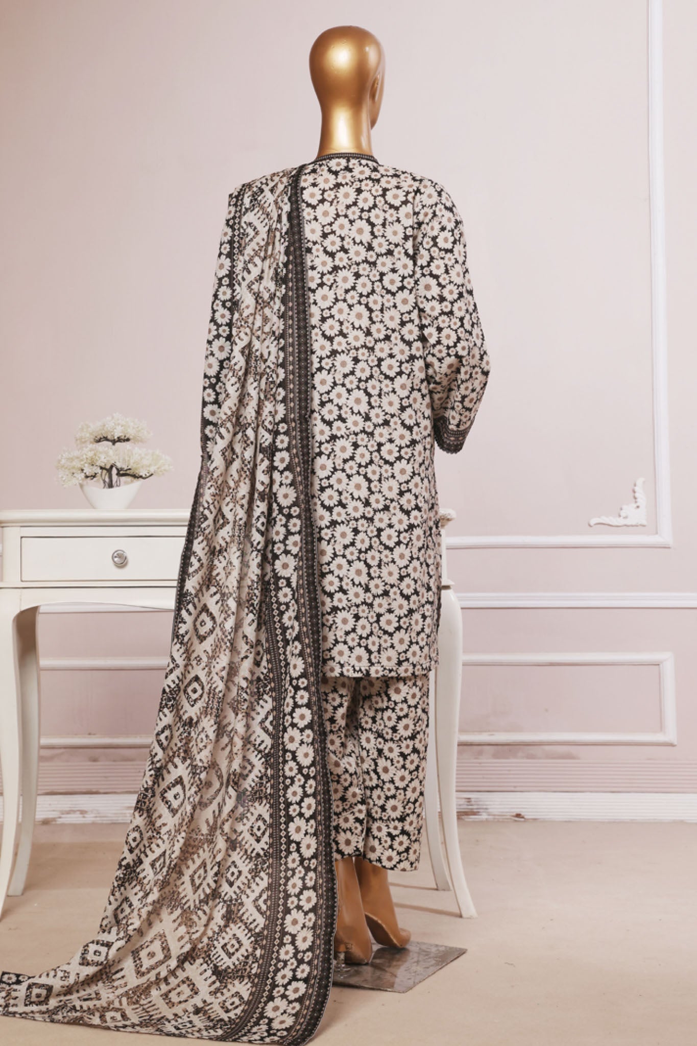 MCBSF105-PRINTED LAWN WITH FARSHI SHALWAR
