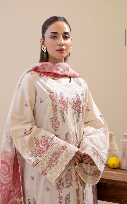 MCAD111-PREMIUM COTTON EMBROIDERED SUIT